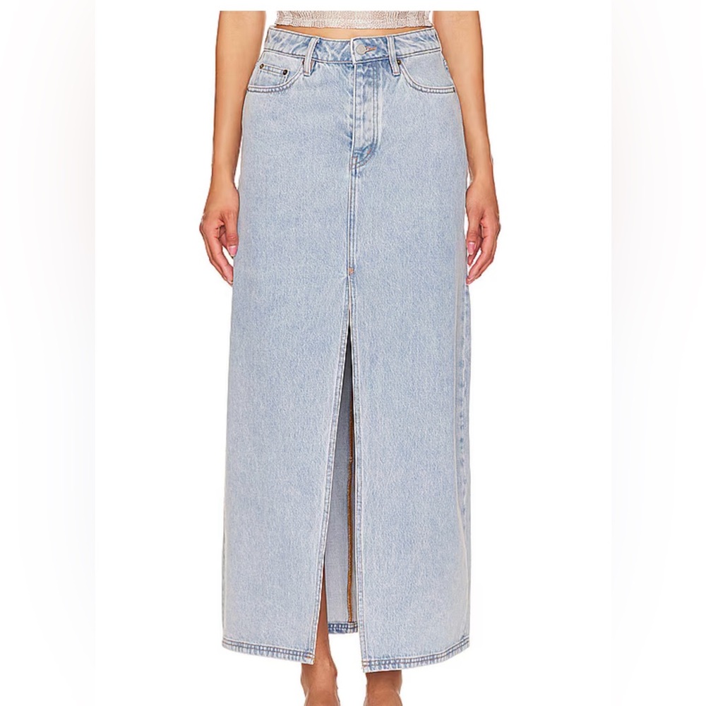 Still here NY maxi denim skirt